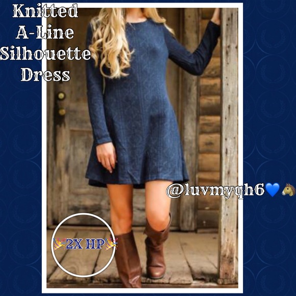 Dresses & Skirts - Knitted Silhouette Style A-Line Dress 🎉2X HP🎉